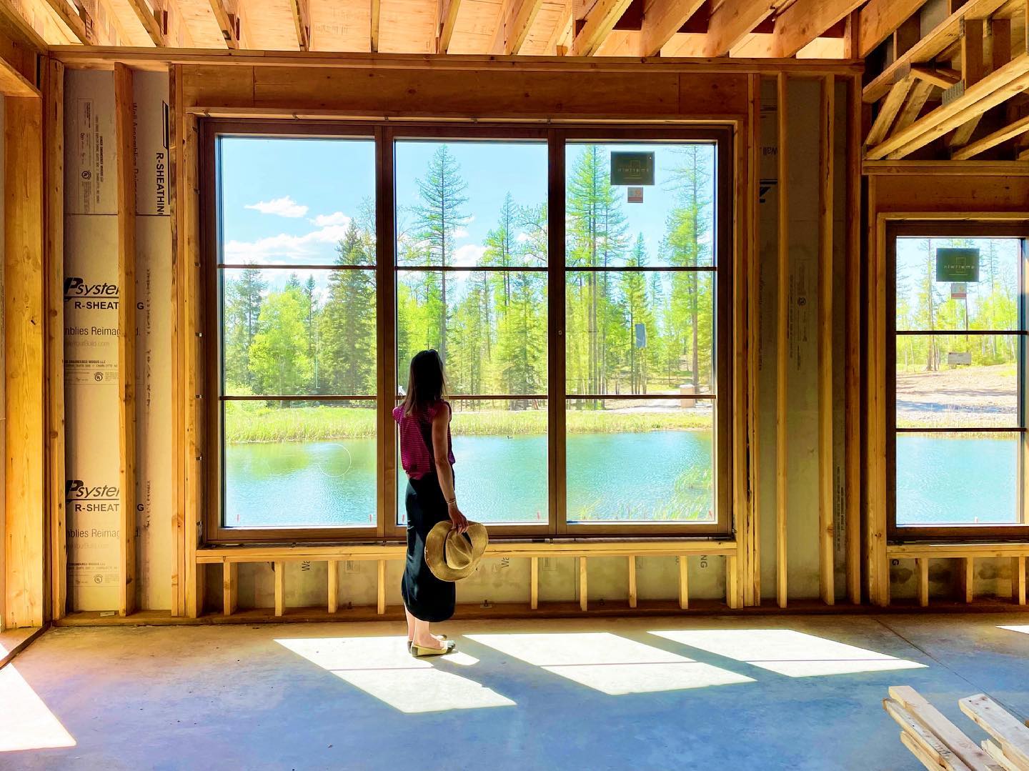 Windows to scale  (I’m roughly 5 feet) so they seem big enough! whitefish custom home builder