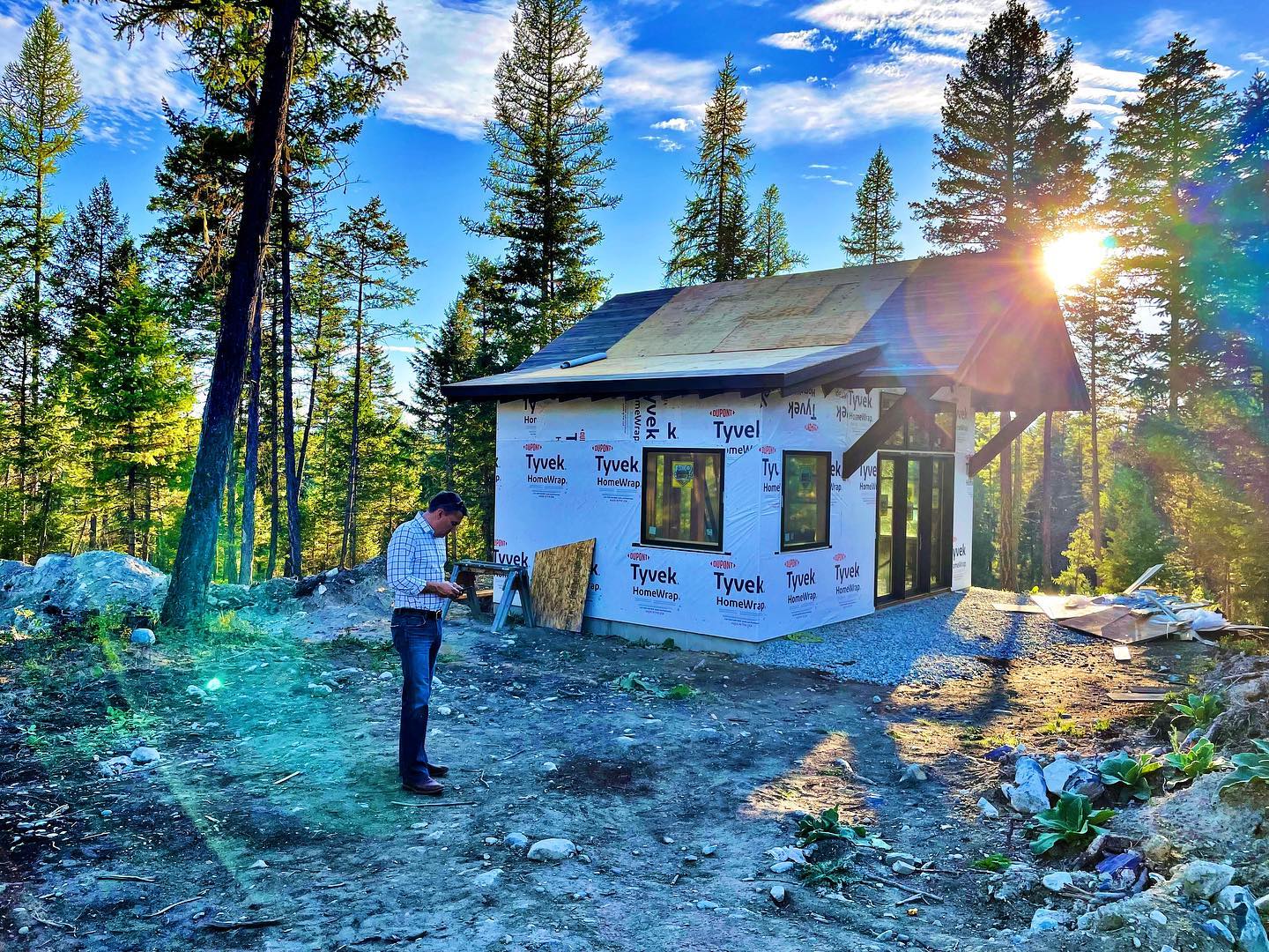 Newest tiny house addition to the neighborhood! How about this for your home office? whitefish custom home builder