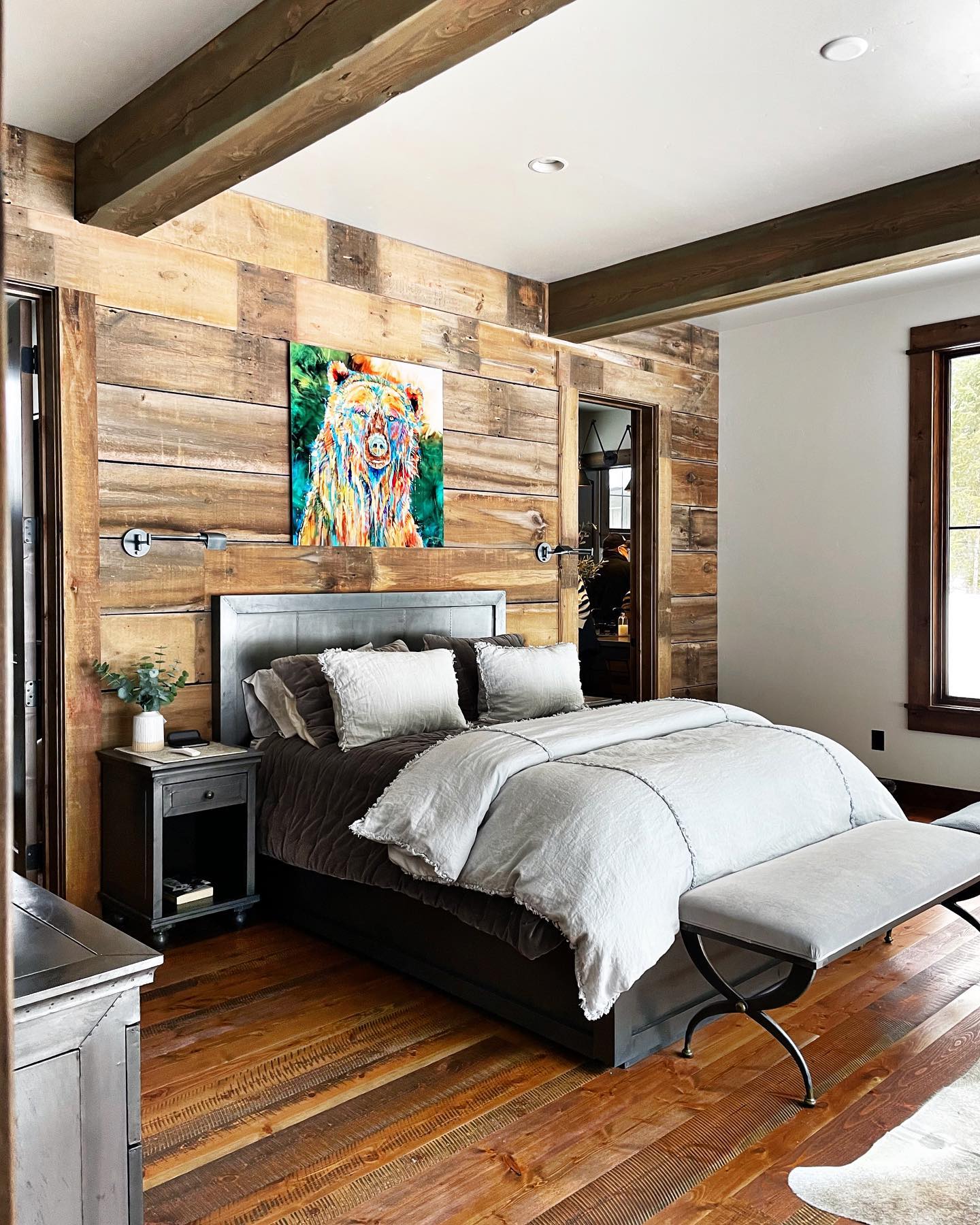 Cozy way to finish off the room. Mountain modern done right. whitefish custom home builder