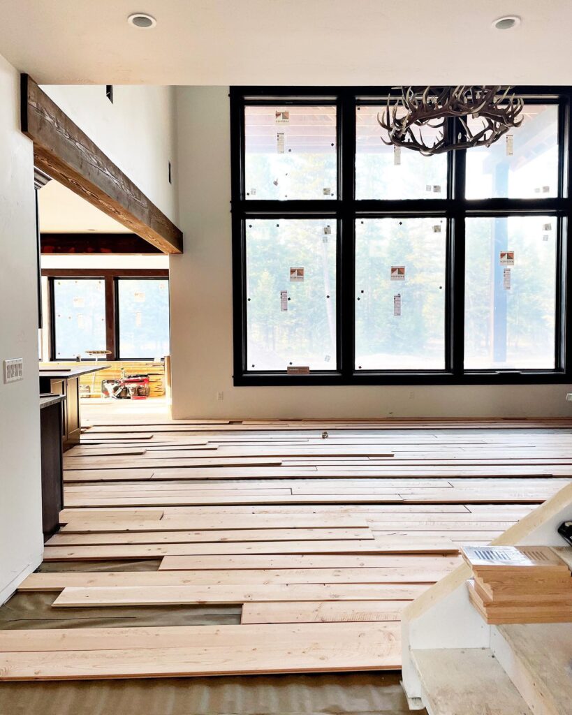 Flooring to the finish… Whitefish Custom Home Builder Montana