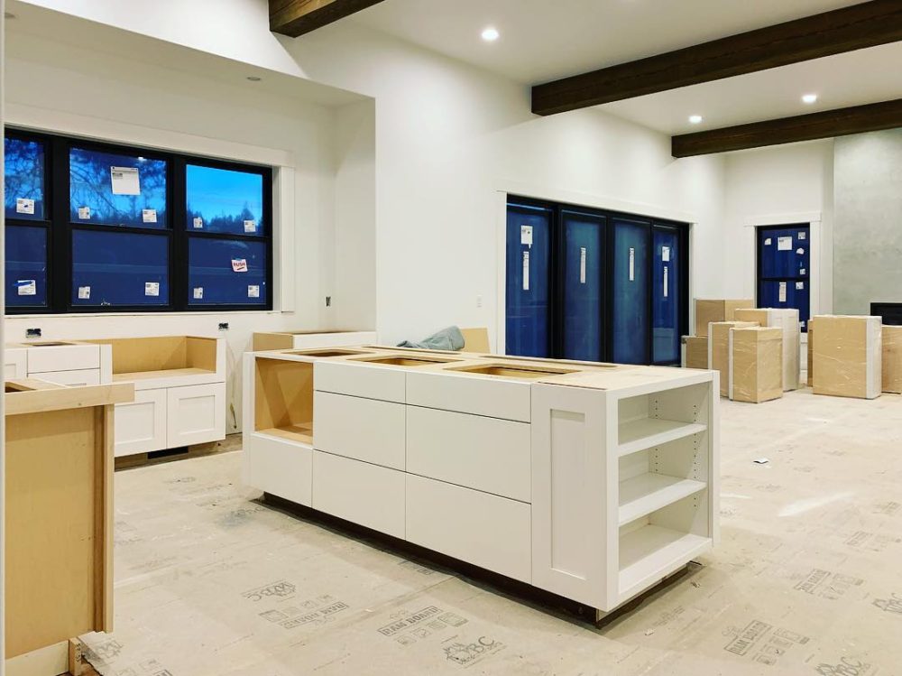 White white walls, gray plaster…and soon to be concrete